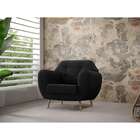 Poltrona Beegees Suede Preta