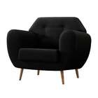 Poltrona Beegees Suede Preta