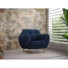 Poltrona Beegees Velosuede Azul Marinho