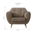 Poltrona Beegees Velosuede Bege