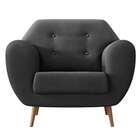 Poltrona Beegees Velosuede Grafite