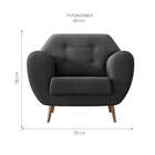 Poltrona Beegees Velosuede Grafite