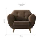 Poltrona Beegees Velosuede Marrom