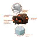 Poltrona Beegees Velosuede Marrom