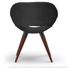 Poltrona Beijo Cinza Cadeira Decorativa Com Base Fixa De Made