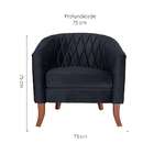 Poltrona Bela Veludo  Preto