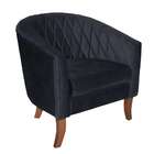 Poltrona Bela Veludo  Preto