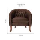 Poltrona Bela Veludo Marrom