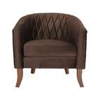 Poltrona Bela Veludo Marrom