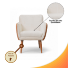 Poltrona Bélgica Gelo Caramelo Madeira Maciça Galego Home