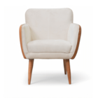 Poltrona Bélgica Gelo Caramelo Madeira Maciça Galego Home