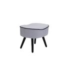 Poltrona Belize Com Puff Rústico Cinza G15 - Gran Belo