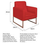 Poltrona Bella Base De Ferro Bronze Corano  - Amarena Móveis