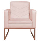 Poltrona Bella Base De Ferro Bronze Corano  - Amarena Móveis