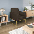 Poltrona Bella Base De Ferro Dourada Corano - Amarena Móveis