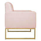 Poltrona Bella Base De Ferro Dourada Corano - Doce Sonho Móve