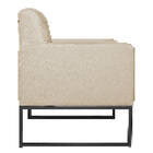 Poltrona Bella Base De Ferro Preta Corano - Amarena Móveis -