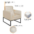 Poltrona Bella Base De Ferro Preta Corano - Amarena Móveis -