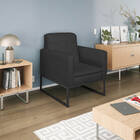 Poltrona Bella Base De Ferro Preta Corano - Doce Sonho Móveis