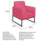 Poltrona Bella Base De Ferro Preta Corano - Doce Sonho Móveis