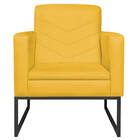 Poltrona Bella Base De Ferro Preta Corano - Doce Sonho Móveis