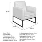 Poltrona Bella Base De Ferro Preta Corano - Doce Sonho Móveis