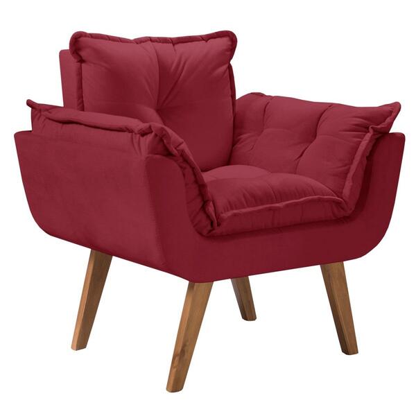 Poltrona Bella Base Palito Imbuia Bordo