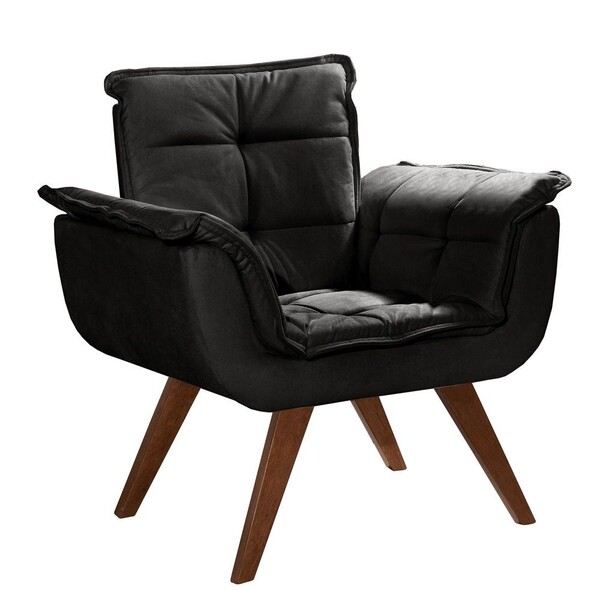 Poltrona Bella Pé Palito Preto Bella Decor House