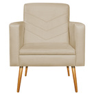 Poltrona Bella Pés Palito Mel Corano - Amarena Móveis - Bege