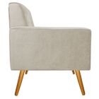 Poltrona Bella Pés Palito Mel Corano Bege - Amarena Móveis