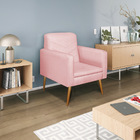 Poltrona Bella Pés Palito Mel Corano - Doce Sonho Móveis - Ro