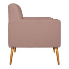 Poltrona Bella Pés Palito Mel Linho - Amarena Móveis - Rosê