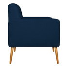 Poltrona Bella Pés Palito Mel Suede - Doce Sonho Móveis - Azu