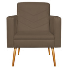 Poltrona Bella Pés Palito Mel Suede - Doce Sonho Móveis - Mar