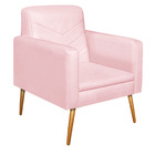 Poltrona Bella Pés Palito Mel Suede - Doce Sonho Móveis - Ros