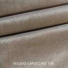 Poltrona Bella Veludo Capuccino Base Em Metal Preto