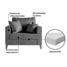 Poltrona Beny Com Pés E Base De Madeira - Linho Areia