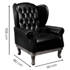 Poltrona Berger Aurora Via Encanto Courano Preto