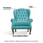 Poltrona Berger Com Tecido Poliéster - Azul Claro