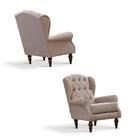 Poltrona Berger Sevilha Com Tecido Poliéster - Bege