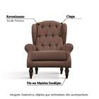 Poltrona Berger Sevilha Com Tecido Poliéster - Marrom