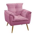 Poltrona Beta Sued Rosê Aradecor