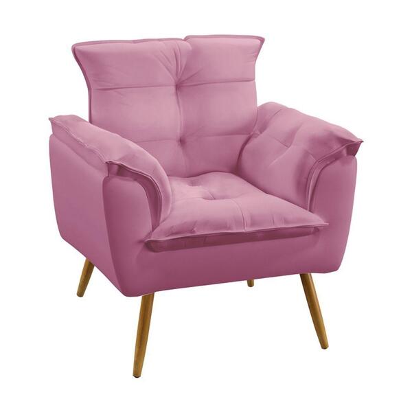 Poltrona Beta Sued Rosê Aradecor