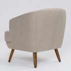 Poltrona Betania Linho Aveia E Madeira
