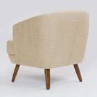 Poltrona Betania Linho Marfim E Madeira