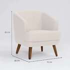 Poltrona Betania Linho Pérola E Madeira