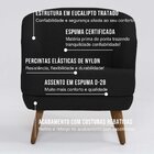 Poltrona Betania Linho Preta E Madeira