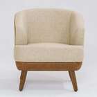 Poltrona Betania Revestimento Sintético Terracota E Linho Mar