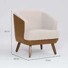 Poltrona Betania Revestimento Sintético Terracota E Linho Pér