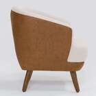 Poltrona Betania Revestimento Sintético Terracota E Linho Pér